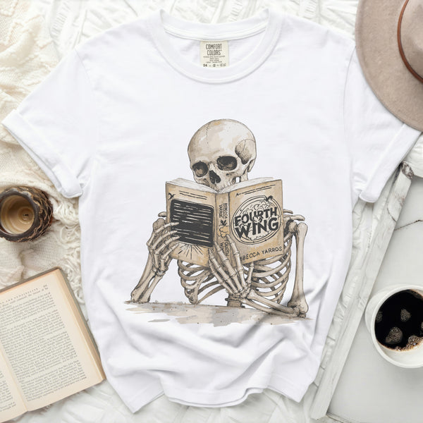 Fourth Wing Skeleton Tee in White