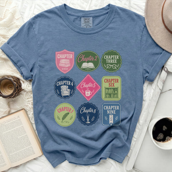 A Reader's Chapters Tee in Blue Jean