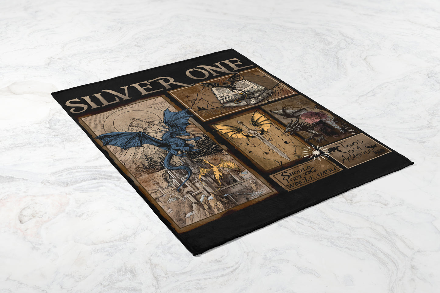 Silver One Album Art Blanket for Music Lovers