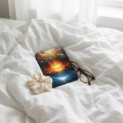 Vibrant Fantasy Floral Flames Water Vortex Tablet Cover