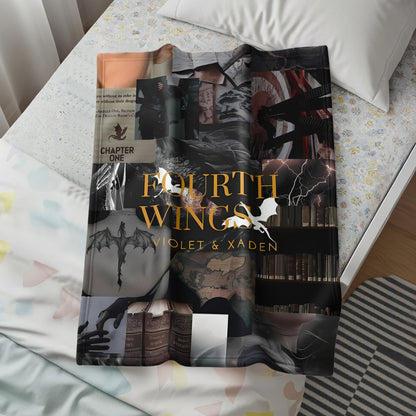 Fantasy-themed Fourth Wings Violet Xaden Blanket