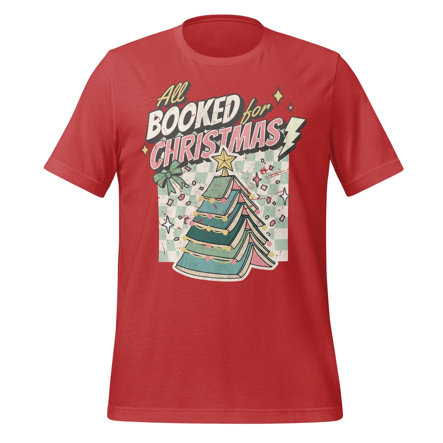 All Booked for Christmas Festive Graphic T-shirt