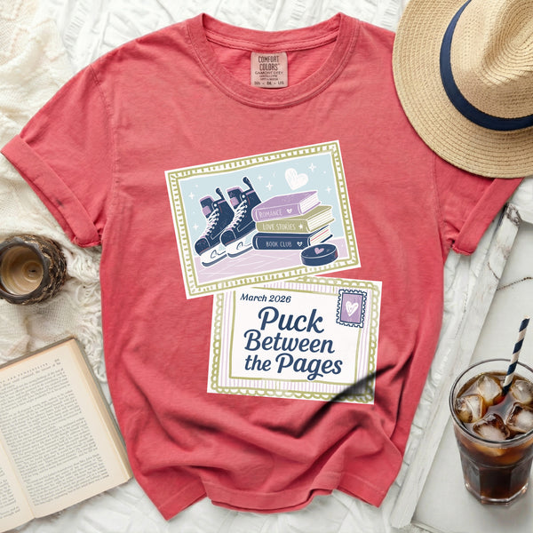 Puck & Pages Romance Passion and Prose Tee in Watermelon