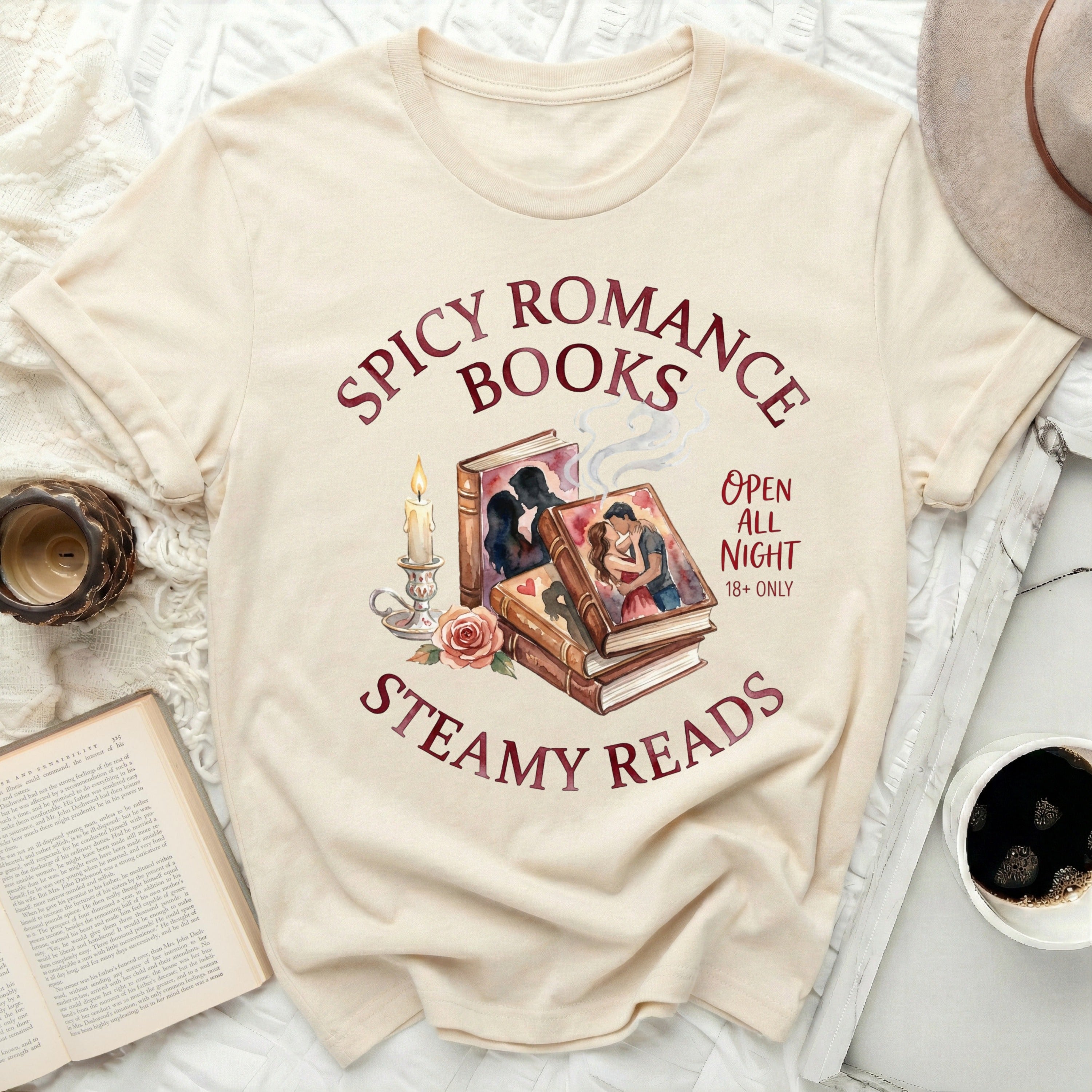 Spicy Romance Books Steamy Reads Open All Night Shirt