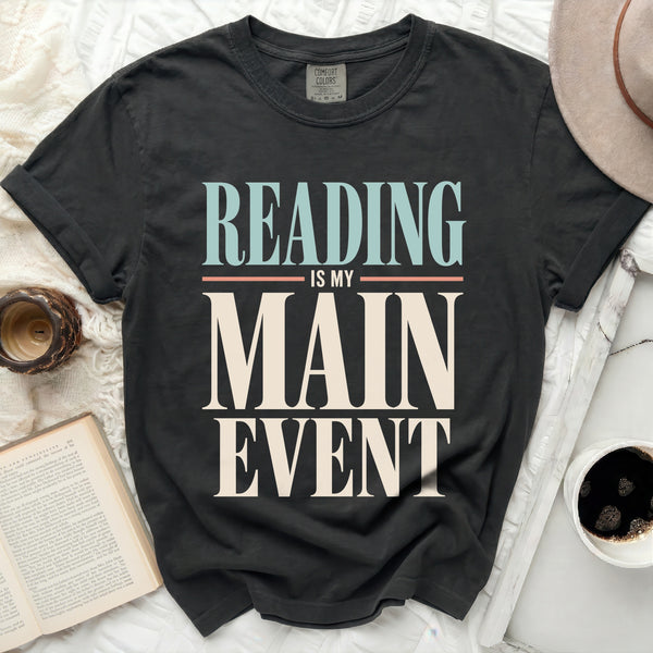 Main Event Reading Tee in Black