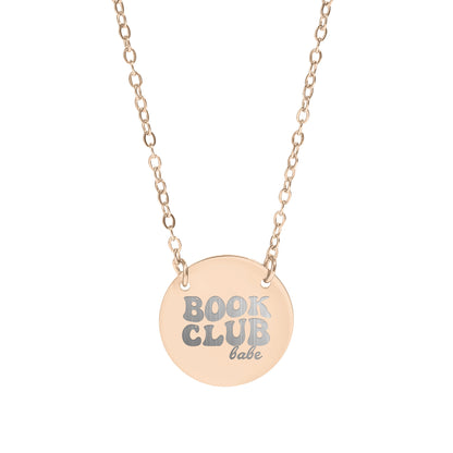 Book Club Babe Circle Necklace - MagicMerchEmporium