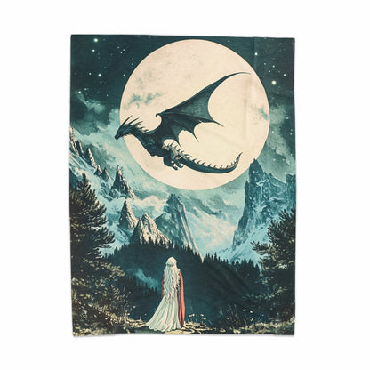 Majestic Dragon and Moonlit Mountains product