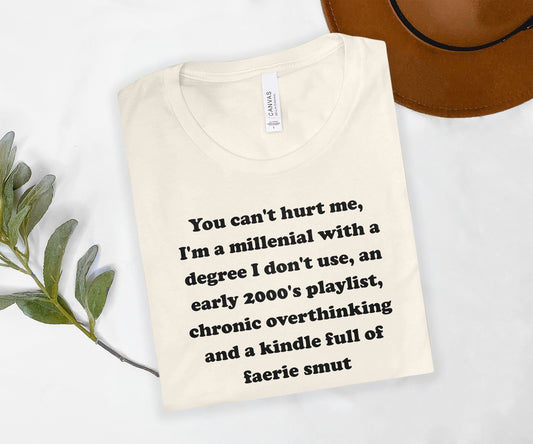 Millennial Degree Early 2000s Playlist Chronic Overthinking Shirt