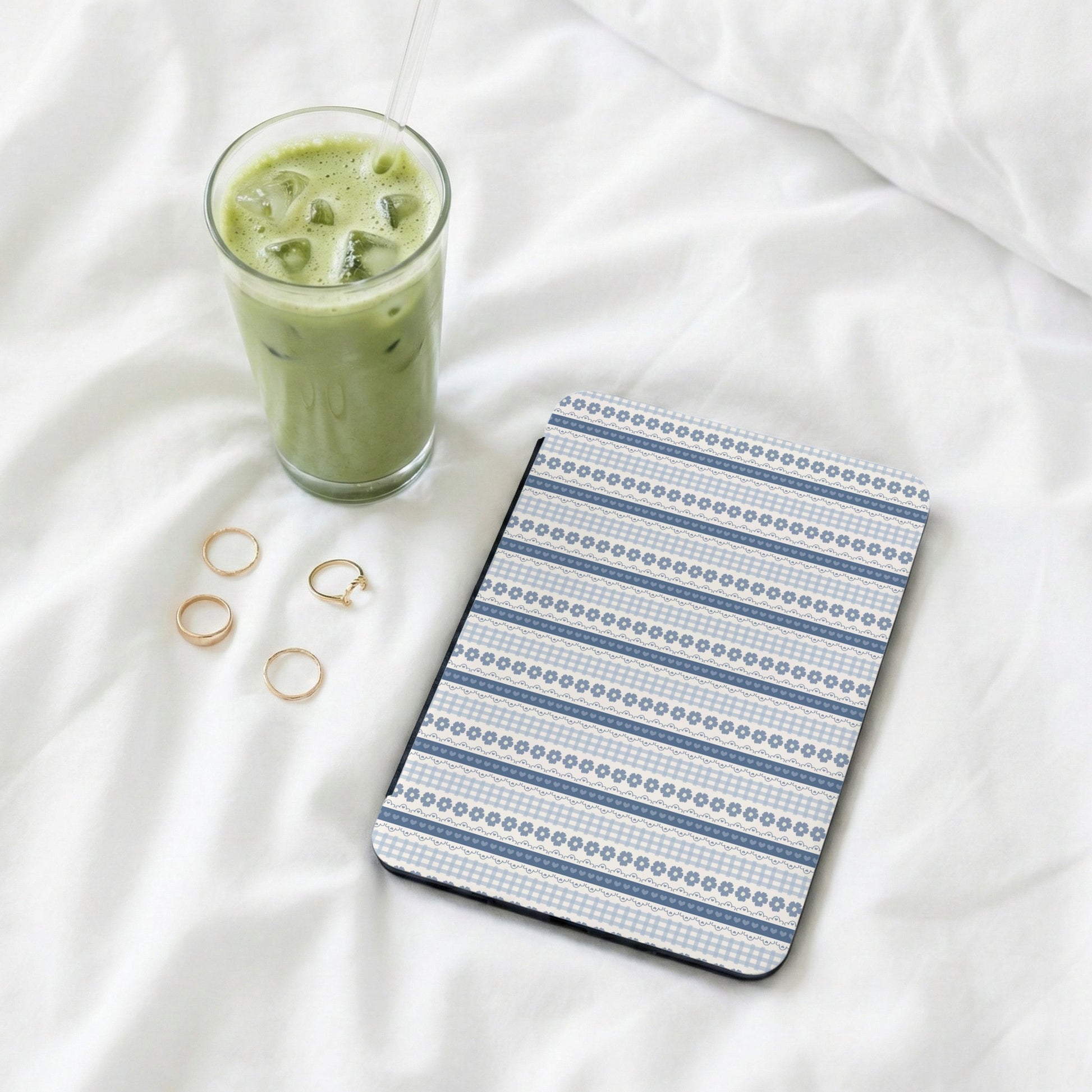 Blue Geometric Striped Design Tablet Cover Product