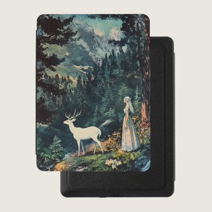Fantasy White Deer Elven Maiden Forest Stars product type