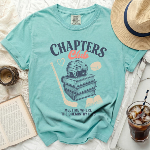 Chapters Club Vintage Hockey Tee in Island Reef