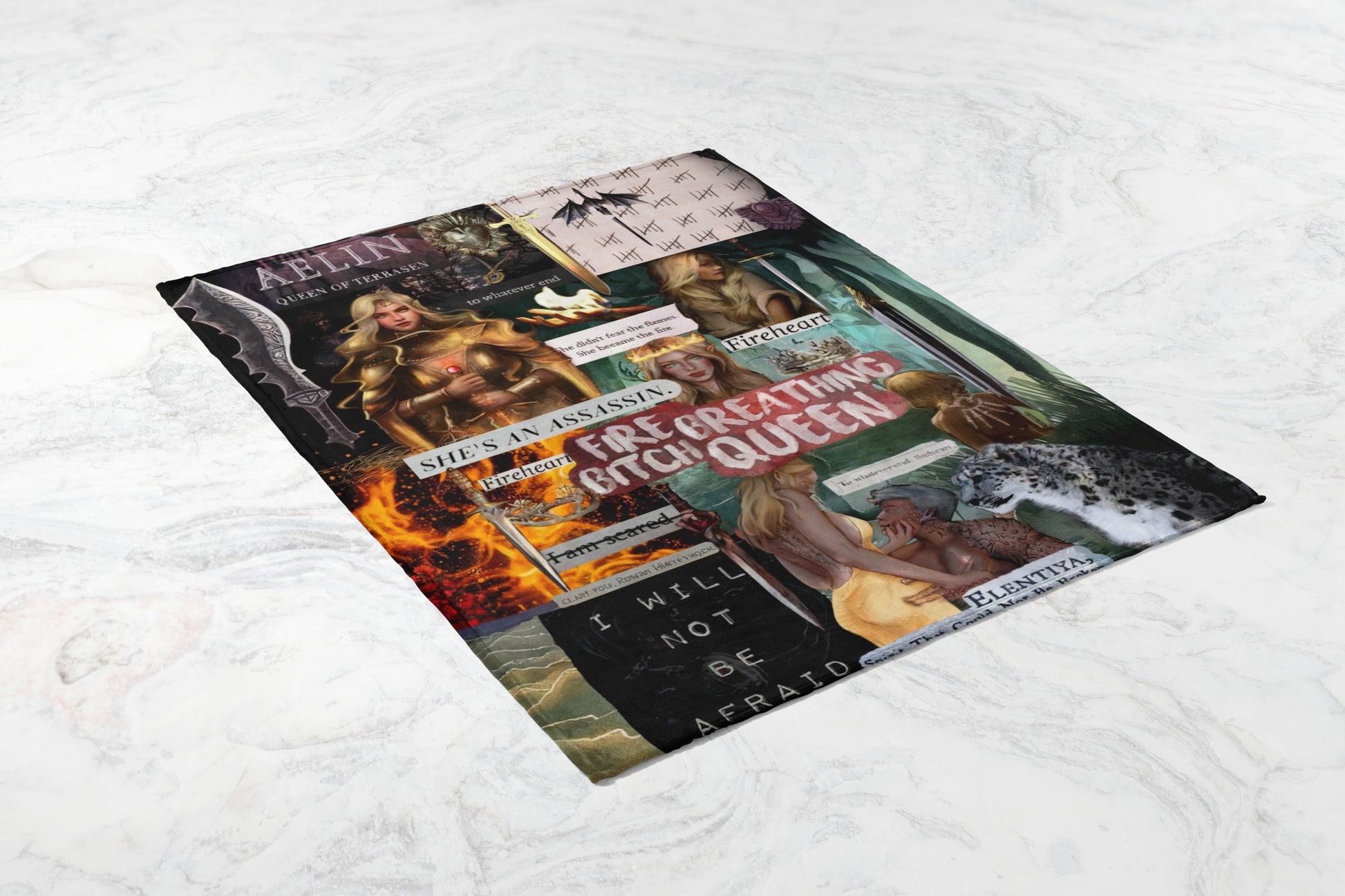 Fire Breathing Bitch Queen Fantasy Art Poster