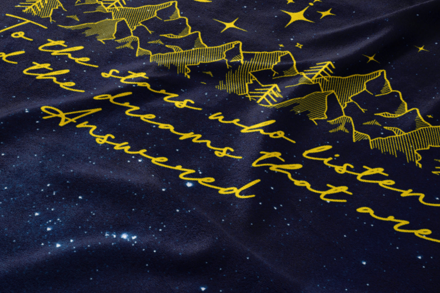 Starry Mountain Night Eco-Friendly Blanket