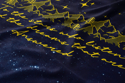 Starry Mountain Night Eco-Friendly Blanket