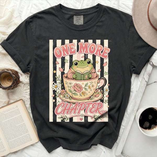 One More Chapter Frog Tee in Black