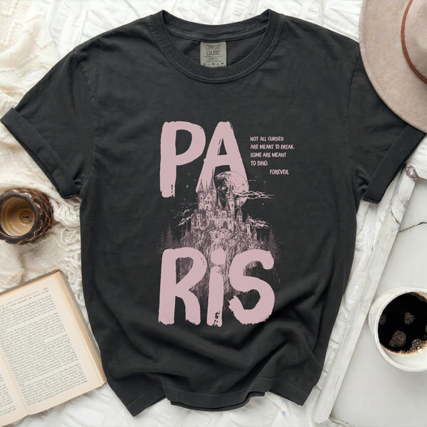 Gothic Paris Castle Tee in Black
