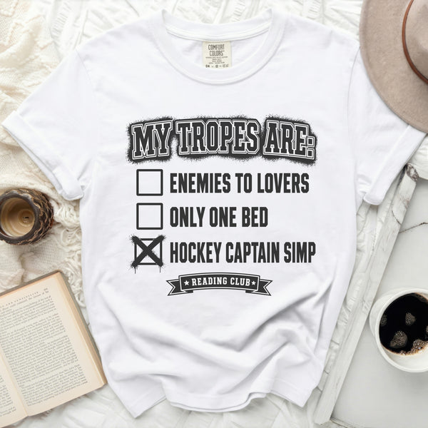 My Tropes Are: Hockey Captain Simp Tee in White