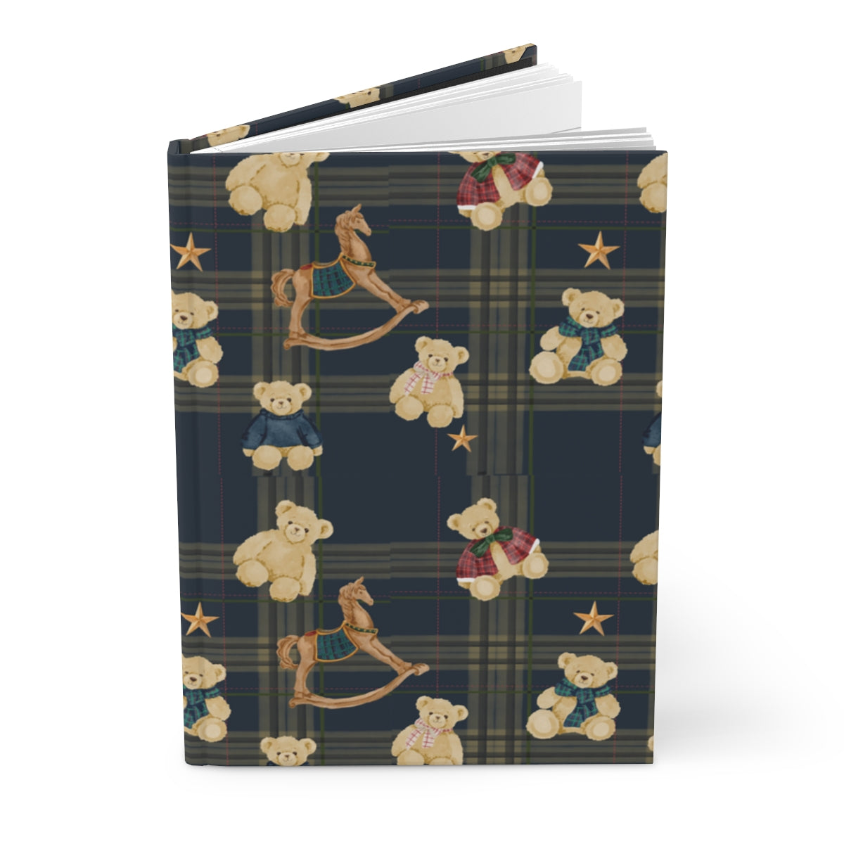 Teddy Bears Rocking Horses and Stars Patterned Notebook