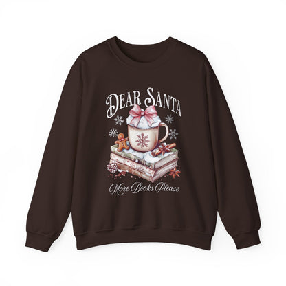 Dear Santa We're Books Please Festive Sweatshirt