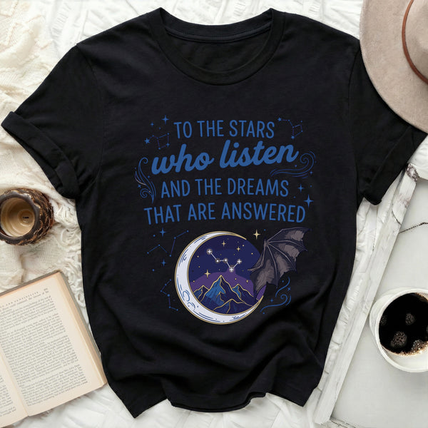 Starfall Dreams Graphic Tee in Black