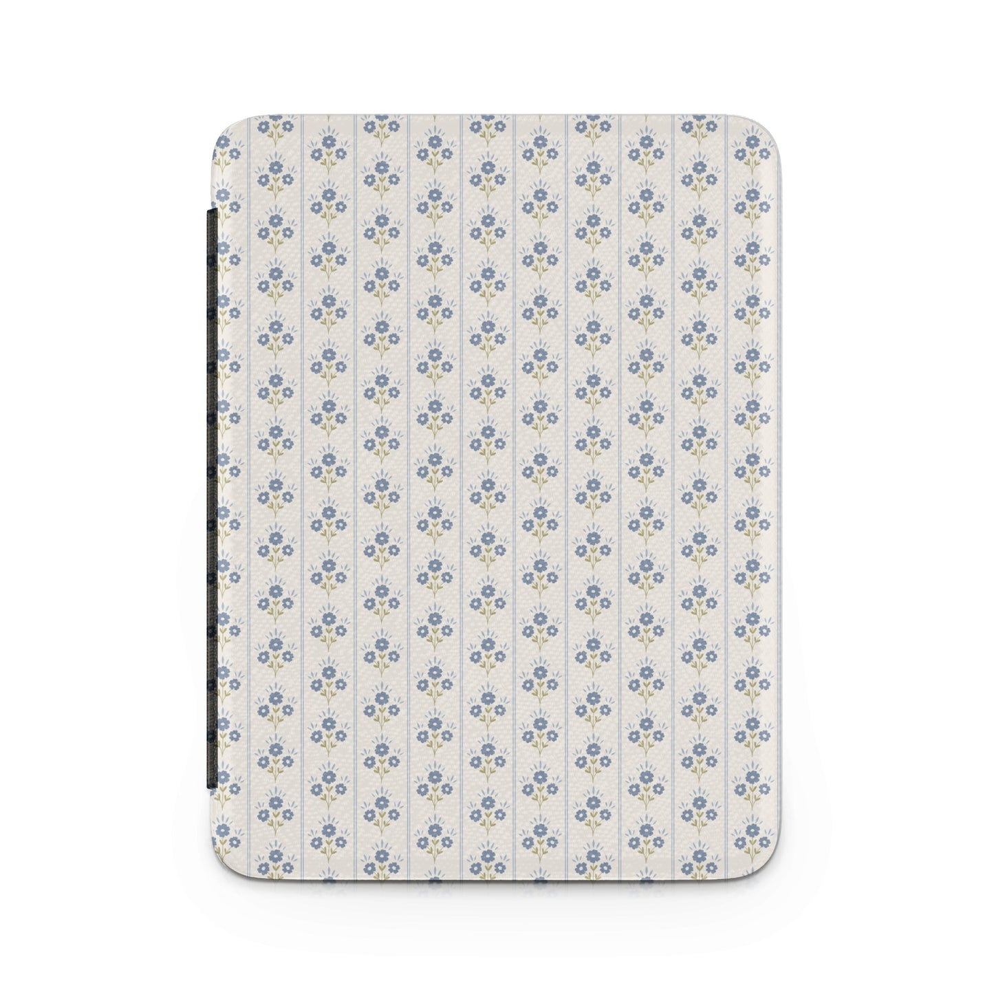 Blue and Beige Floral Pattern iPad Cover