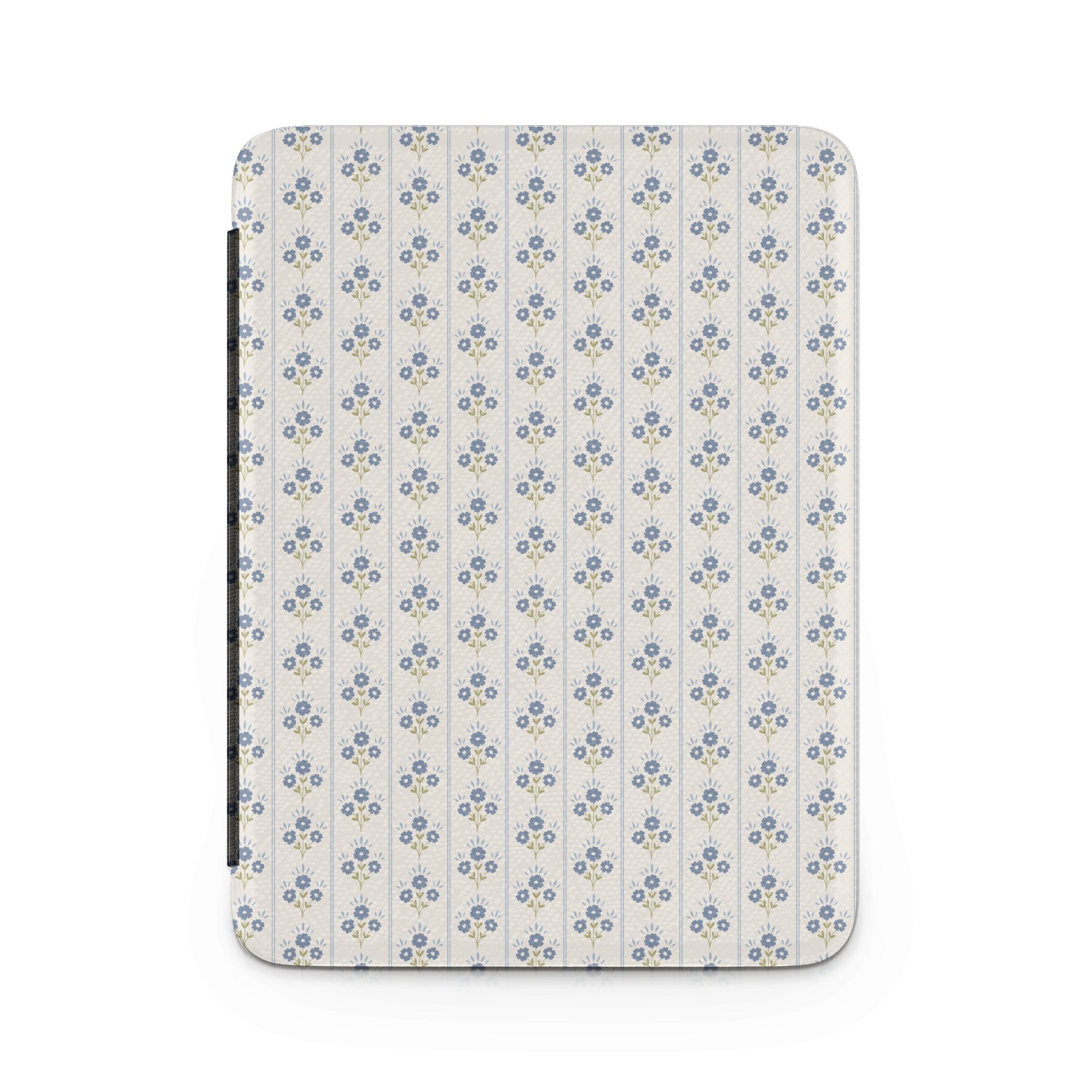 Blue and Beige Floral Pattern iPad Cover
