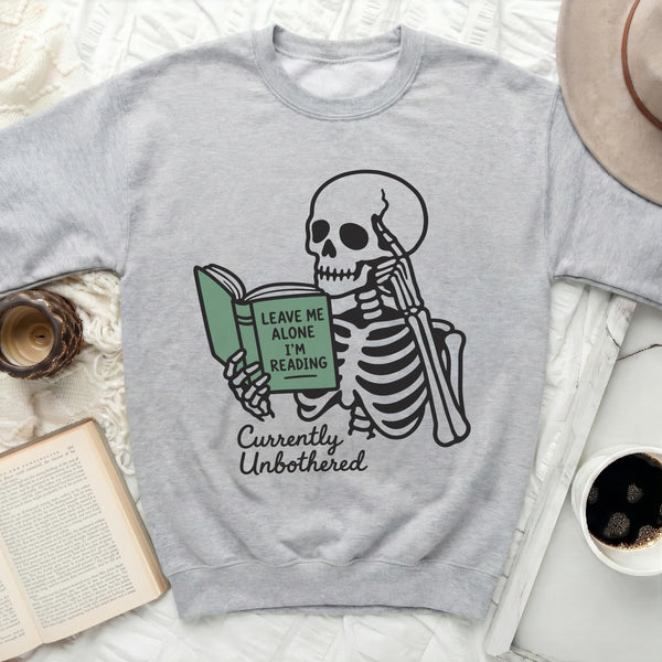 Unbothered Reader Sweatshirt in Sport Grey