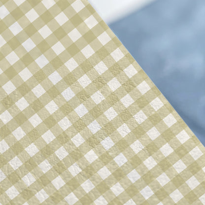 Beige and White Checkered Pattern Decorative Paper