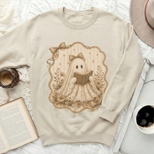 Literary Ghost Sweatshirt in Sand