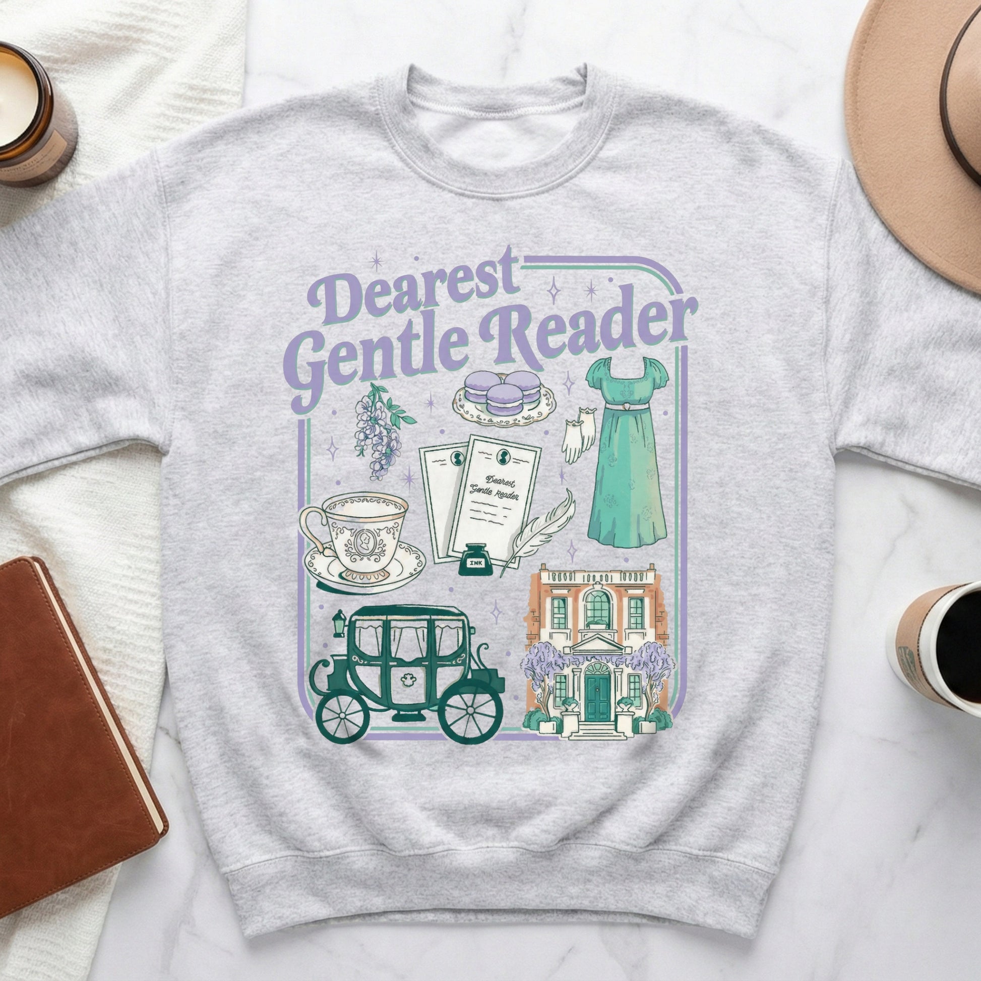 Dearest Gentle Reader Illustrated Cozy Sweatshirt