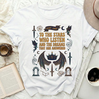 Night Court Stars Listen Dreams Answered T-shirt product type