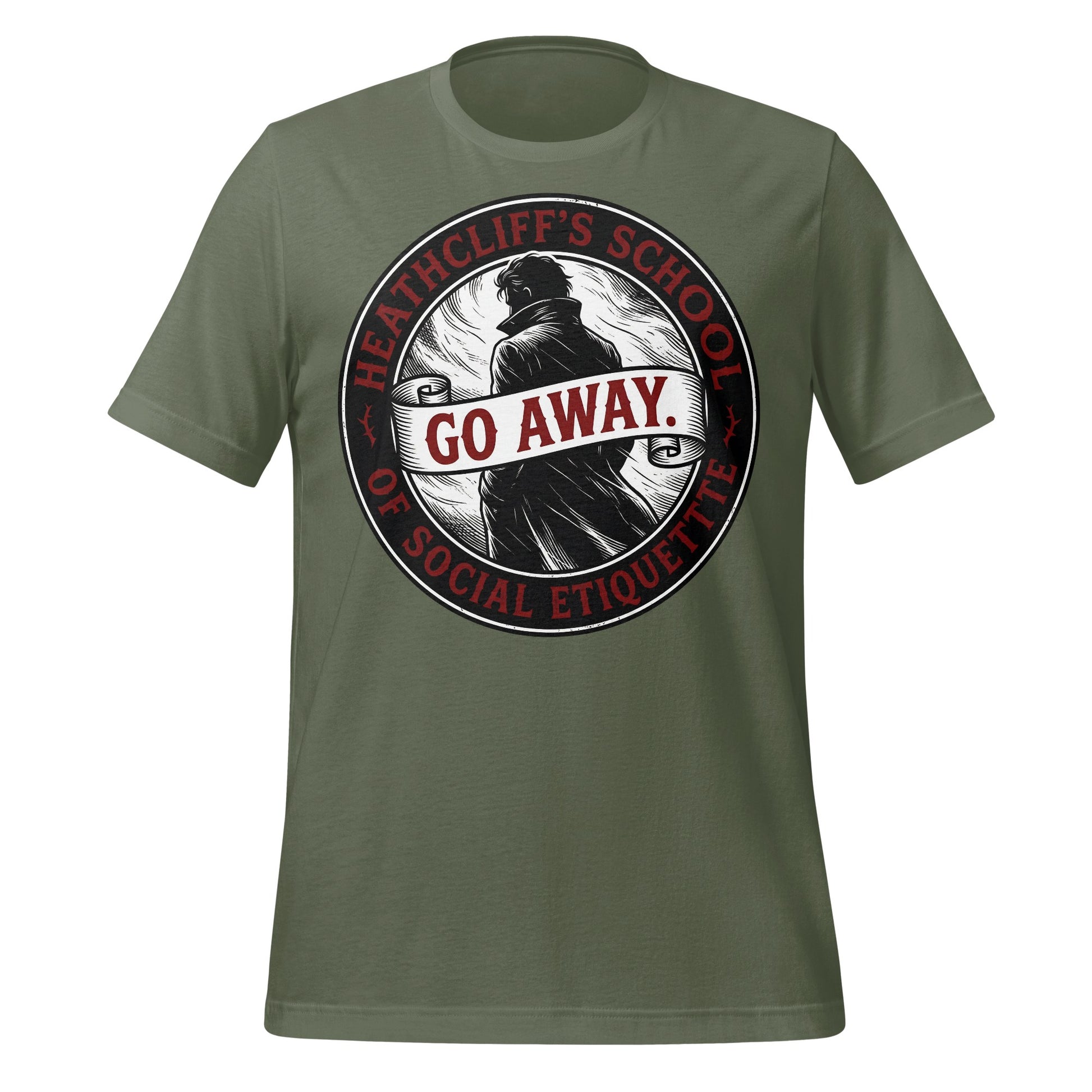 Heathcliff's School of Social Etiquette Go Away T-shirt