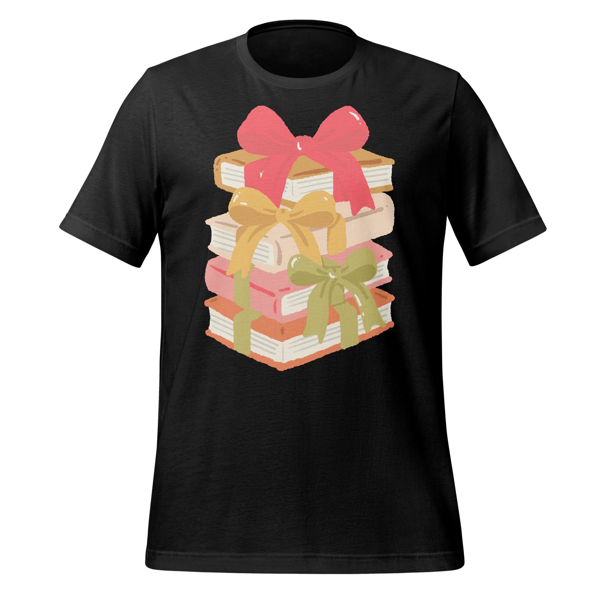 Stack of Books with Colorful Bows T-Shirt