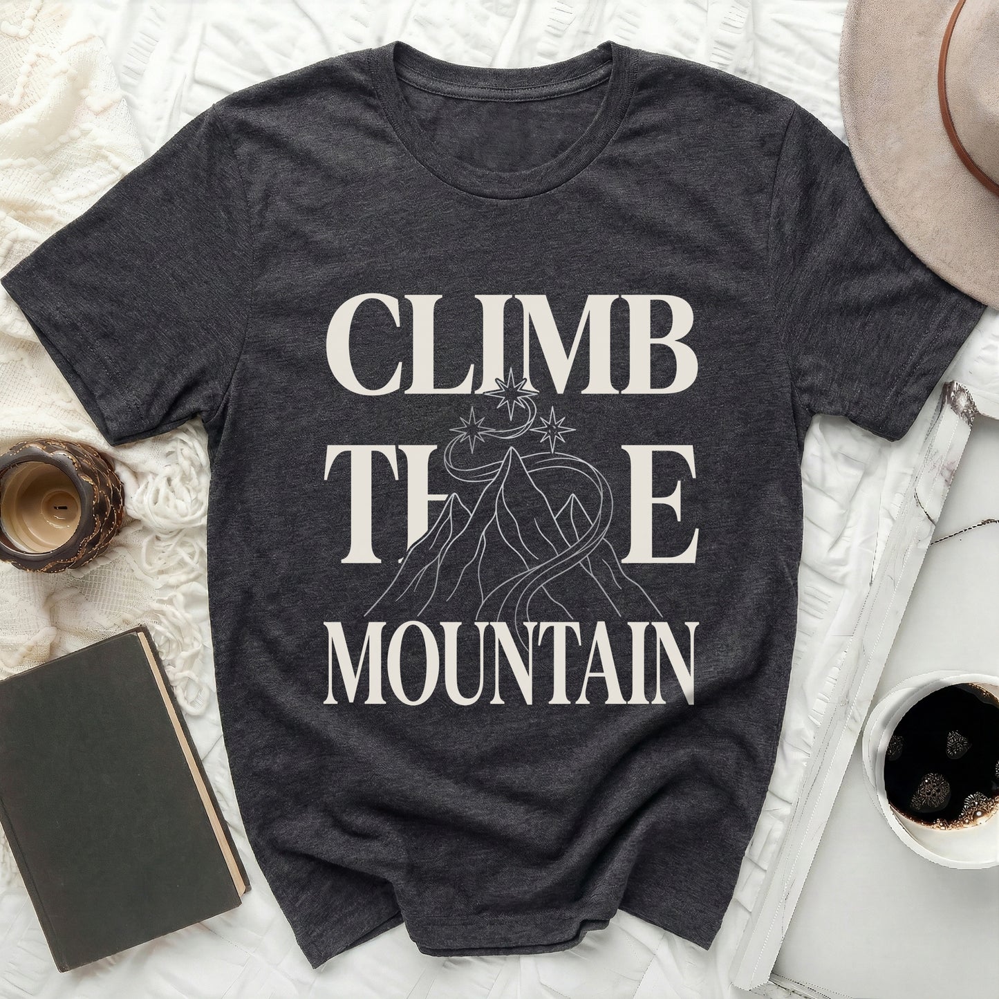 CLIMB THE MOUNTAIN Adventure Graphic Outdoors Enthusiast product type
Climb the Mountain
Mountain Graphic
Adventure Shirt
Nature Lover
Hiking Tee
Outdoor Enthusiast
Stars Design
Inspirational Shirt
Mountain Peaks
Explore Nature
Travel Shirt
Wanderlust Apparel
Motivational Tee
Dark Gray Shirt
Graphic Tee
Unisex Shirt
Round Neck
Short Sleeve
Aesthetic Shirt
Indie Style
