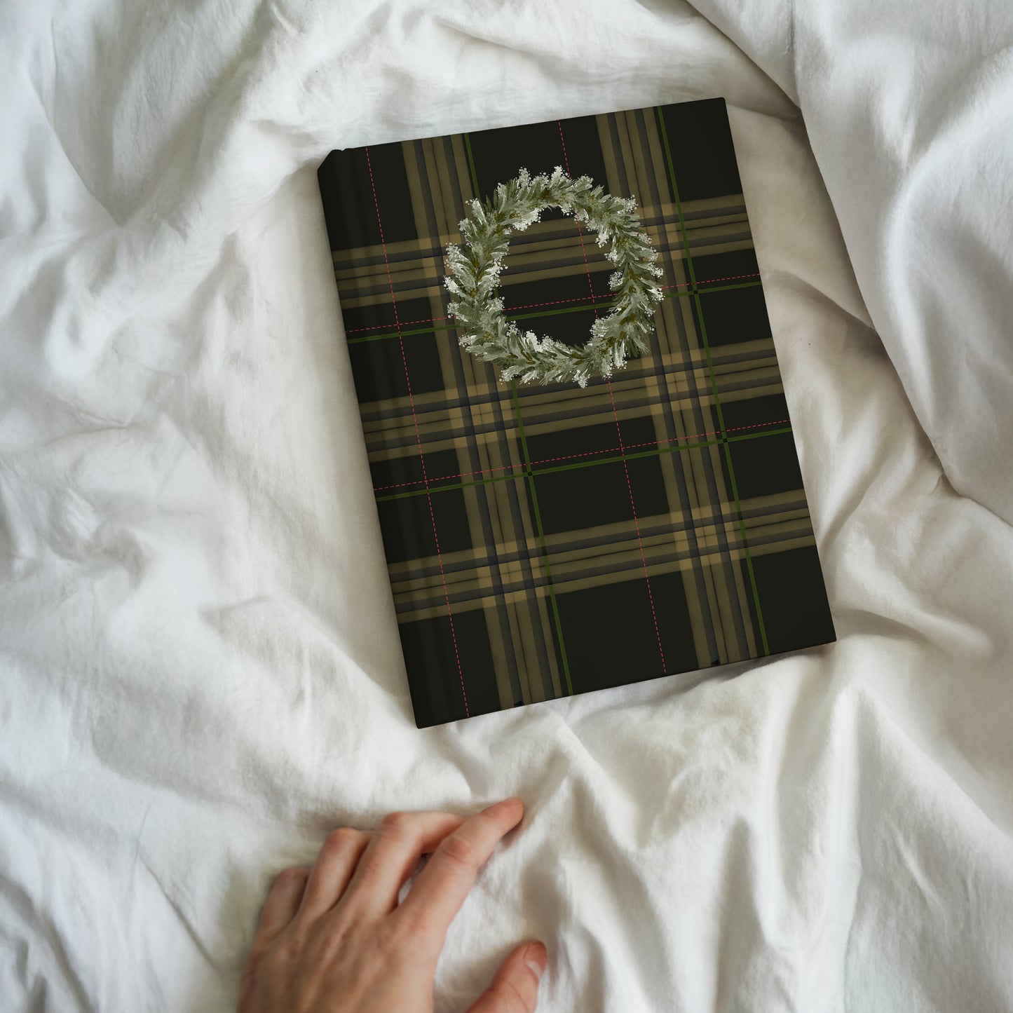 Tartan Plaid Design Journal with Wreath Cover