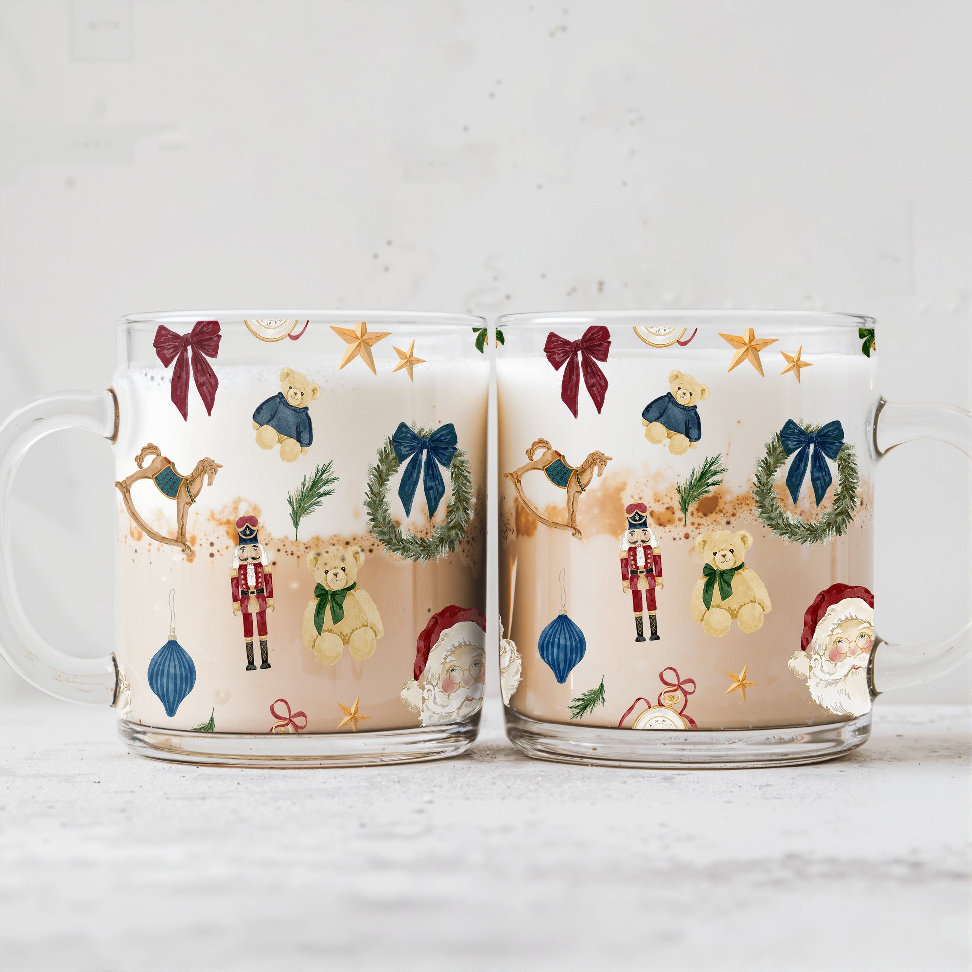 Festive Holiday Mug with Decorative Christmas Prints