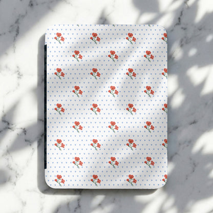 Charming Red and Blue Floral Pattern Design Product
