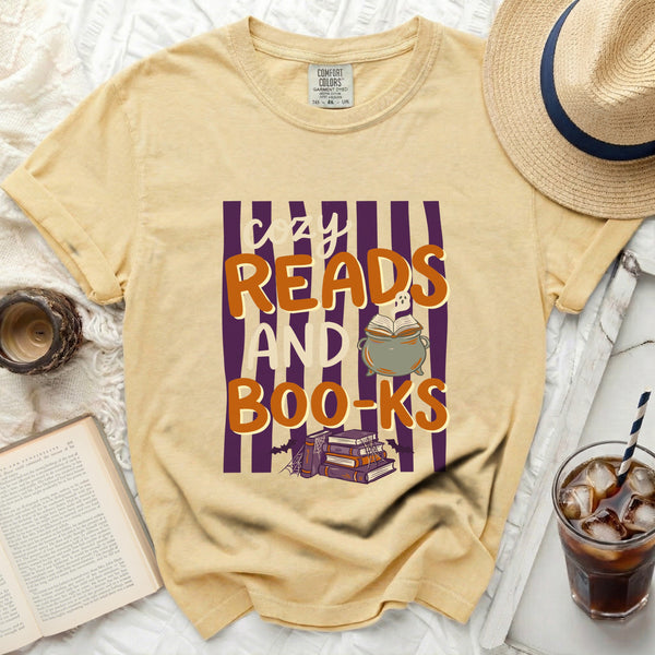 Cozy Reads & Boo-ks Tee in Butter