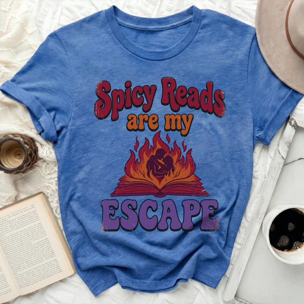 Spicy ESCAPE Tee in Heather True Royal