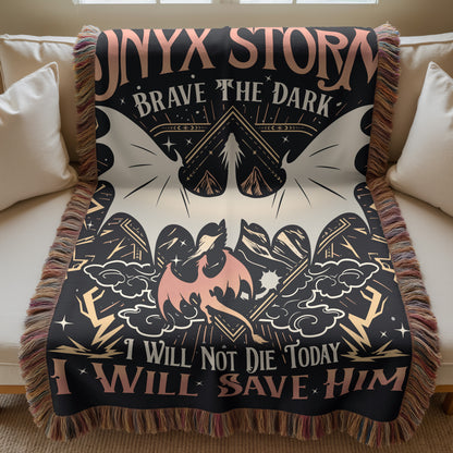Onyx Storm Woven Throw