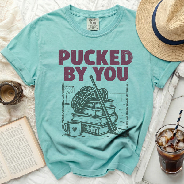 Pucked By You Hockey Scholar Tee in Island Reef