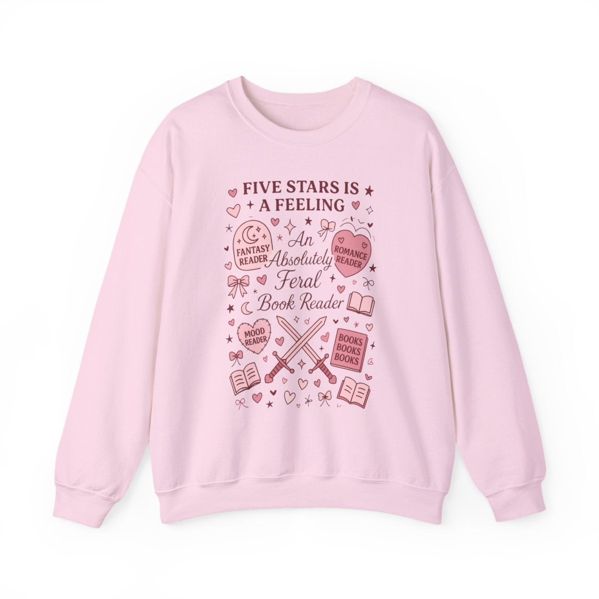 Five Stars Is A Feeling Absolutely Feral Book Reader Sweatshirt - MagicMerchEmporium