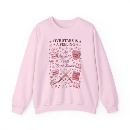Five Stars Is A Feeling Absolutely Feral Book Reader Sweatshirt - MagicMerchEmporium