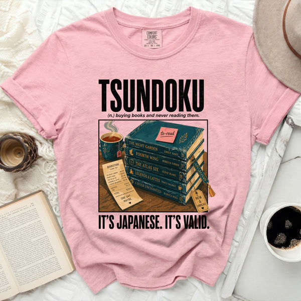 Tsundoku Definition Tee in Blossom