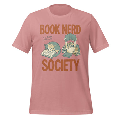 Book Nerd Society Cat Reading T-Shirt