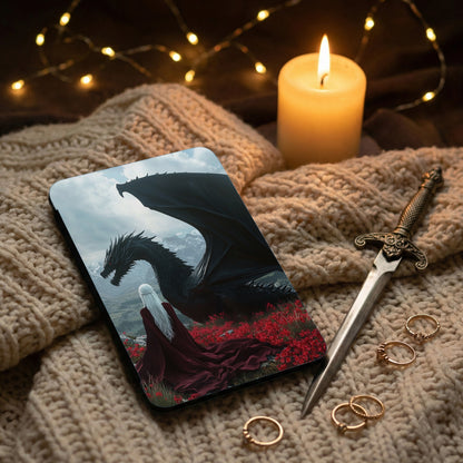 Epic Black Dragon White Hair Woman Landscape product type