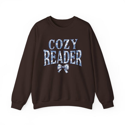 Cozy Reader Graphic Sweatshirt for Book Lovers