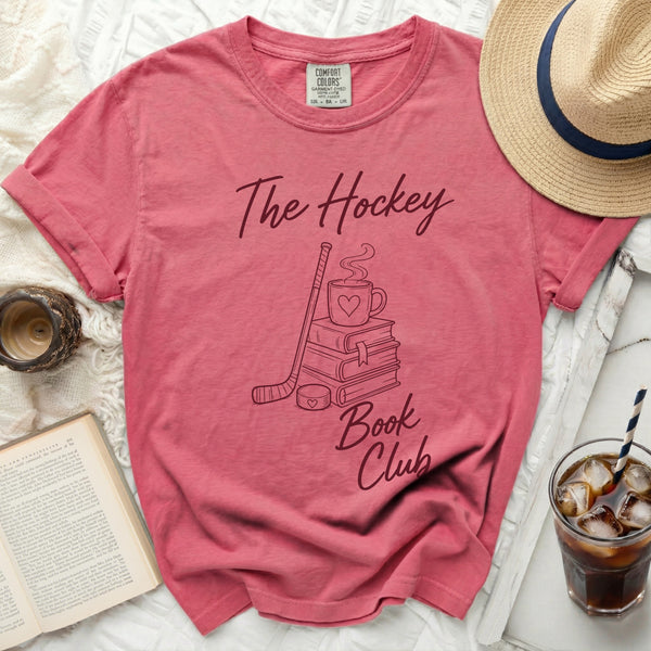 The Hockey Book Club Tee in Crunchberry