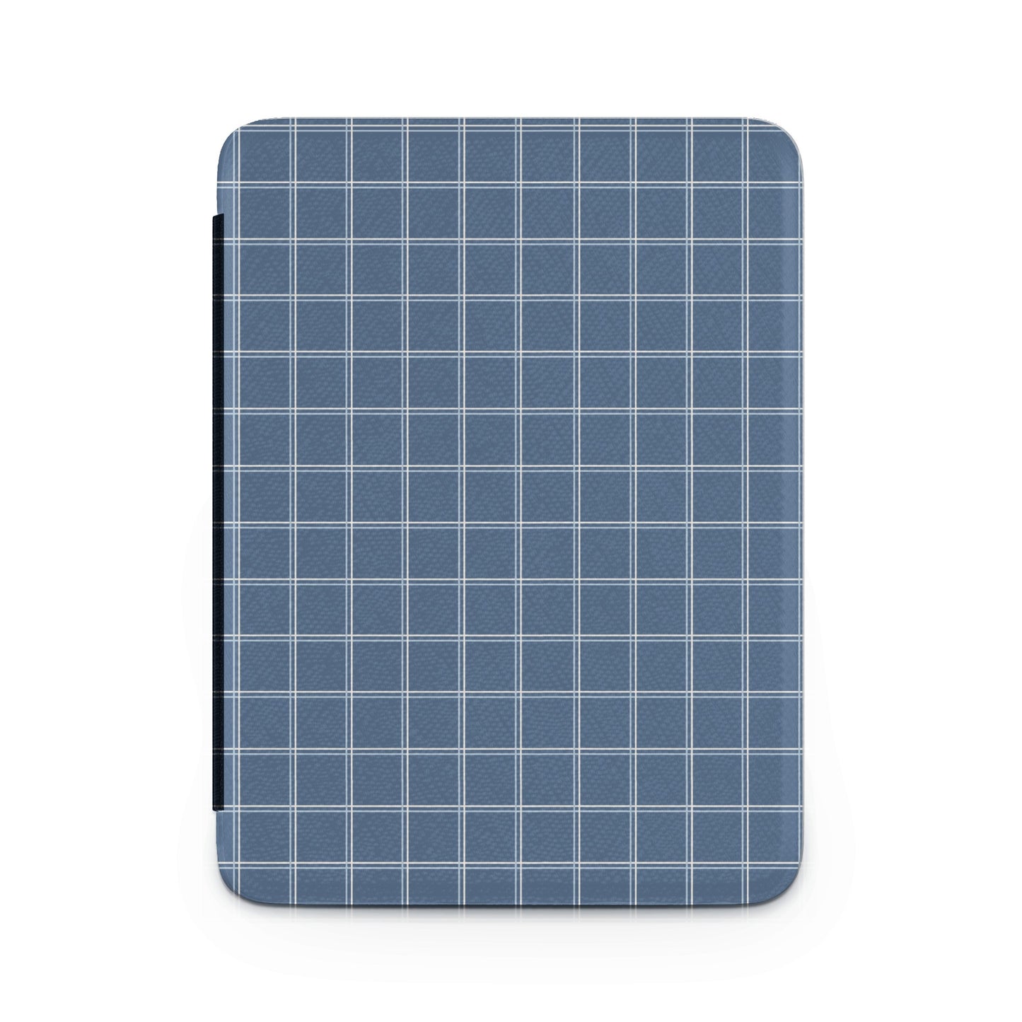 Blue and White Grid Pattern Design iPad Cover