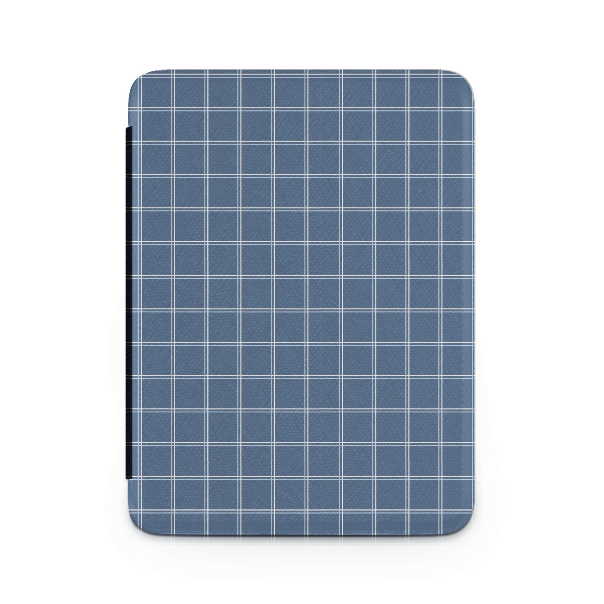 Blue and White Grid Pattern Design iPad Cover